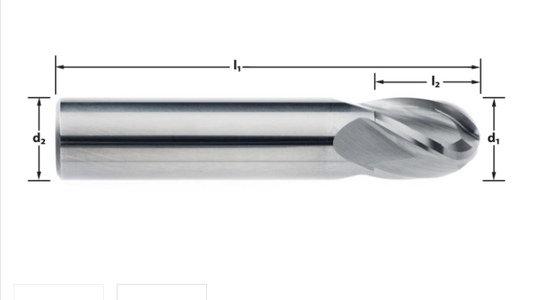 1/4 4FL MICRO BALL END 1850B