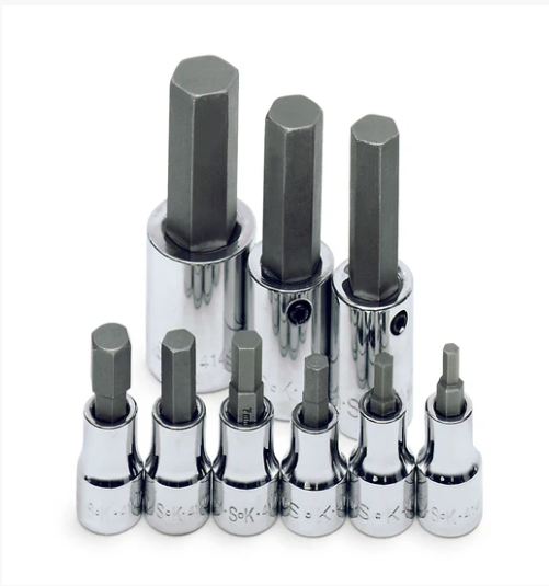 9 PCS HEX BIT METIC SET