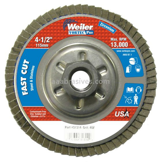 31314 4-1/2 FLP DISC ZIRC 40G 5/8-11