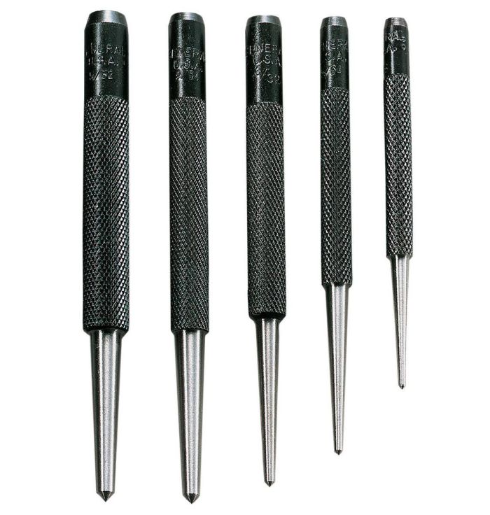 CENTER PUNCH SET V.CASE ROUND